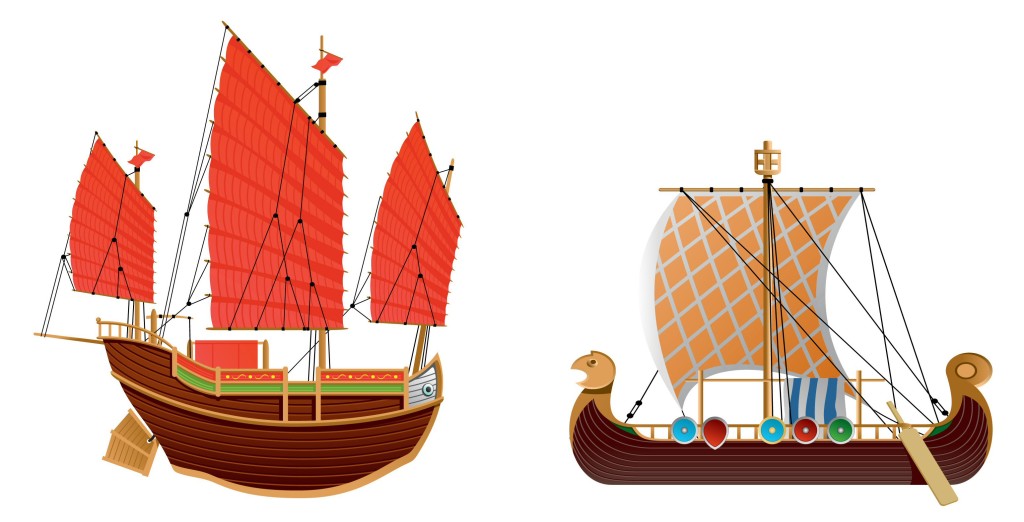 Chines & Viking Ships